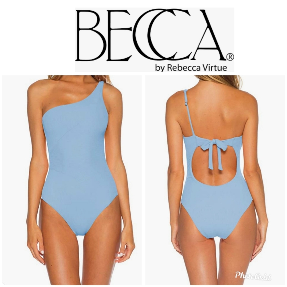 NEW BECCA Adeline Fine Line Ribbed Swimsuit